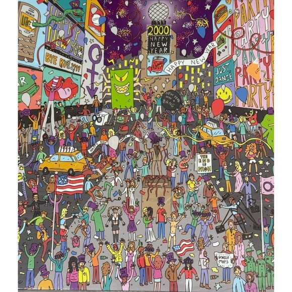 Where's Prince 1999 New Years Eve Times Square NYC 500 pc Jigsaw Puzzle Sealed - Picture 4 of 7